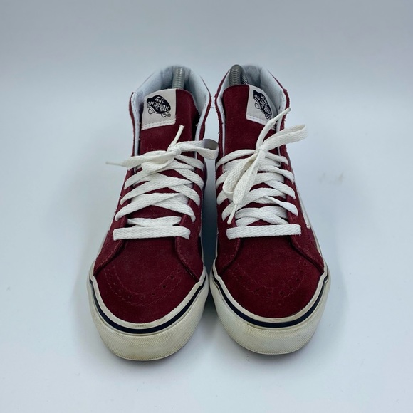Vans burgundy sk8 hi womens size 5 - Picture 3 of 6